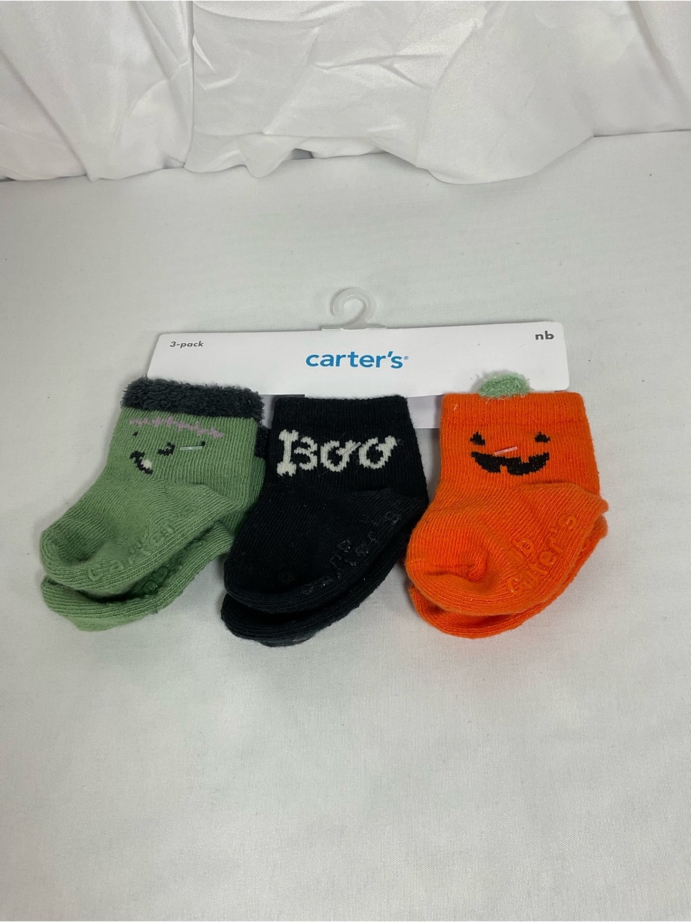 Carter's Halloween Baby Sock 3-Pack - Green, Black, Orange